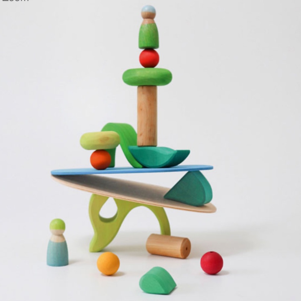 Grimm’s In the Woods Green Wooden Small World Open Ended Play Set - Picture 2 of 4